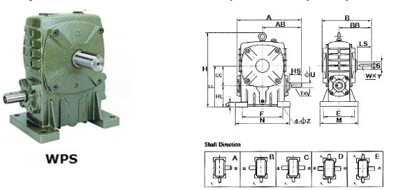 Boîte de vitesse en gros de réducteur de Wpa Wpeda Wpeds Wpedo