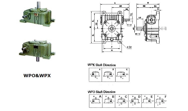 Réducteur d'engrenage à vis sans fin de vitesse de Wps Wpdx Wpdo de prix usine